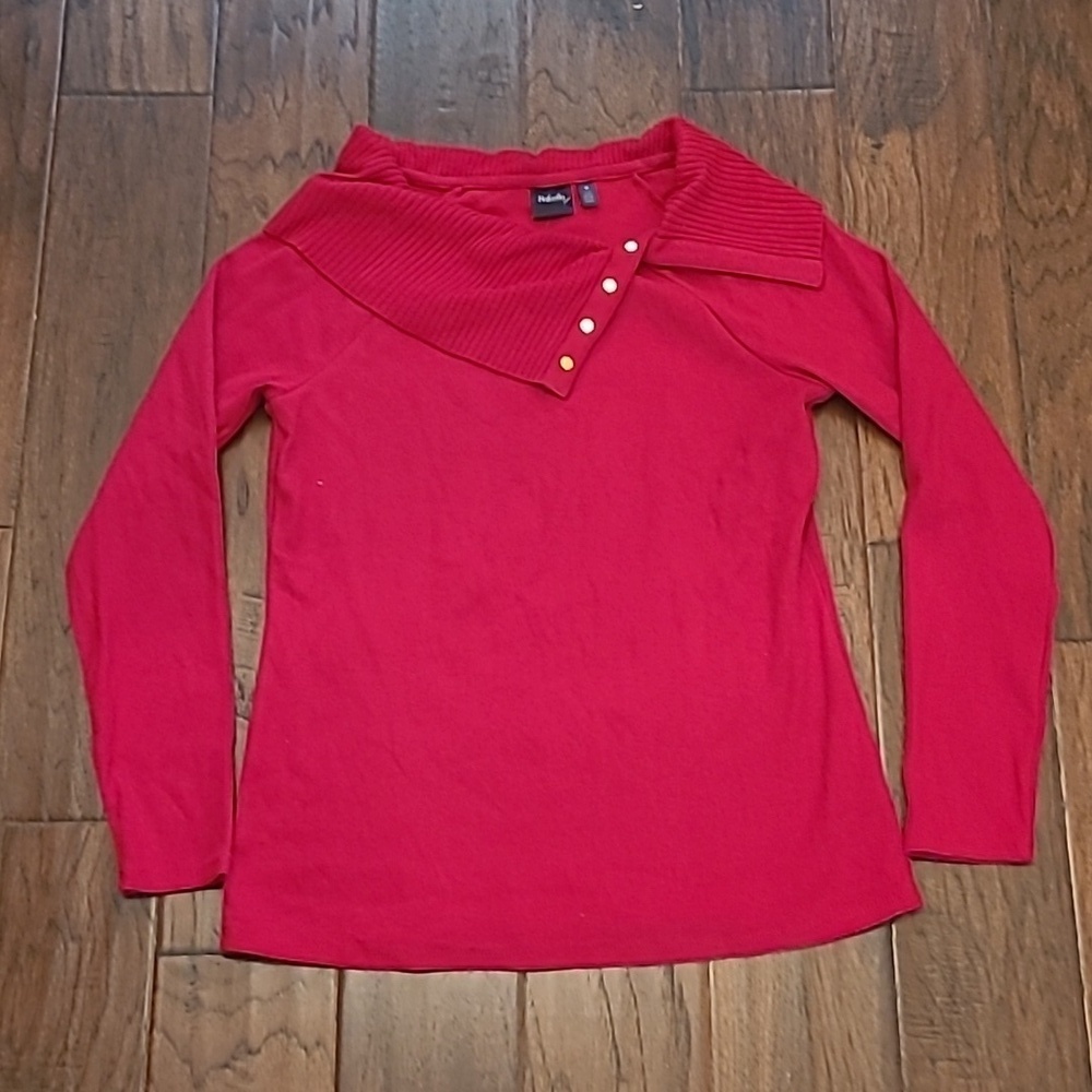 NWT Rafaella red sweater with envelope neck size Medium
